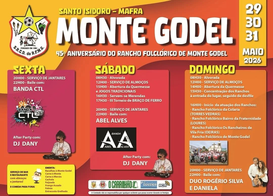 Festas de Monte Godel 2026 - Mafra