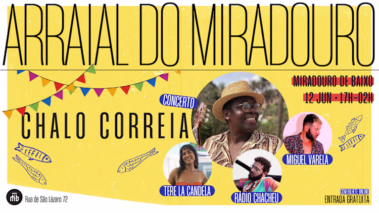 Arraial do Miradouro celebra Santo António com Chalo Correia e DJ sets