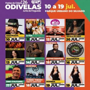 Festas Odivelas 2026 no Parque Urbano do Silvado