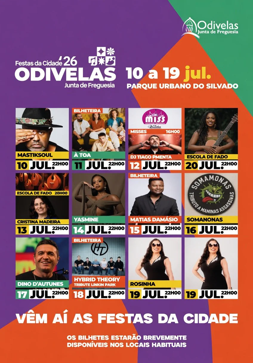 Festas Odivelas 2026 no Parque Urbano do Silvado