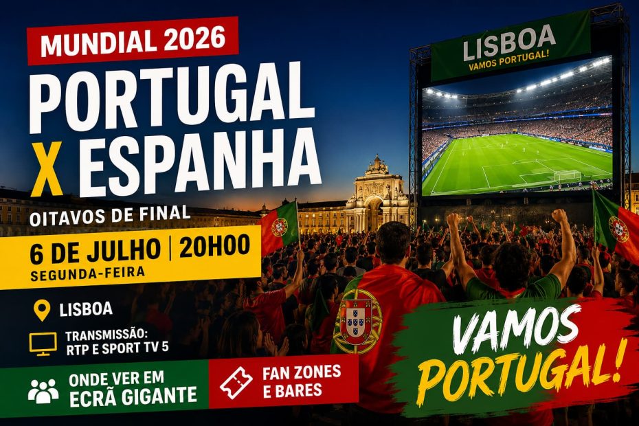 Onde ver Portugal x Espanha em Lisboa em ecrã gigante no Mundial 2026