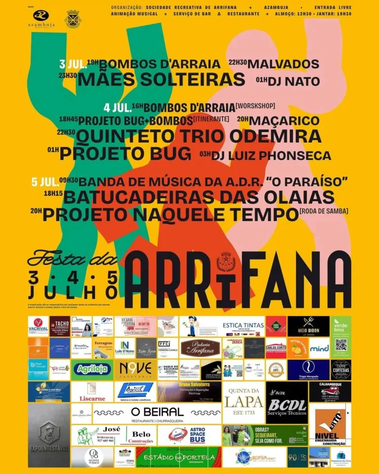 Festa da Arrifana 2026 apresenta música, bombos e roda de samba na Azambuja
