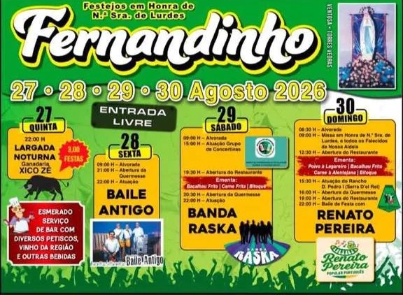 Festejos em Honra de Nª Sra. de Lurdes 2026 - Fernandinho