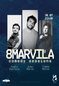 Pedro Correia, João Maria e Tomás Matos sobem ao palco das 8 Marvila Comedy Sessions