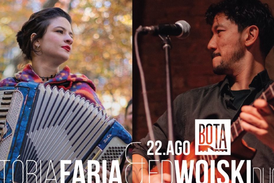 Vitória Faria e Ed Woiski exploram a música brasileira em duo