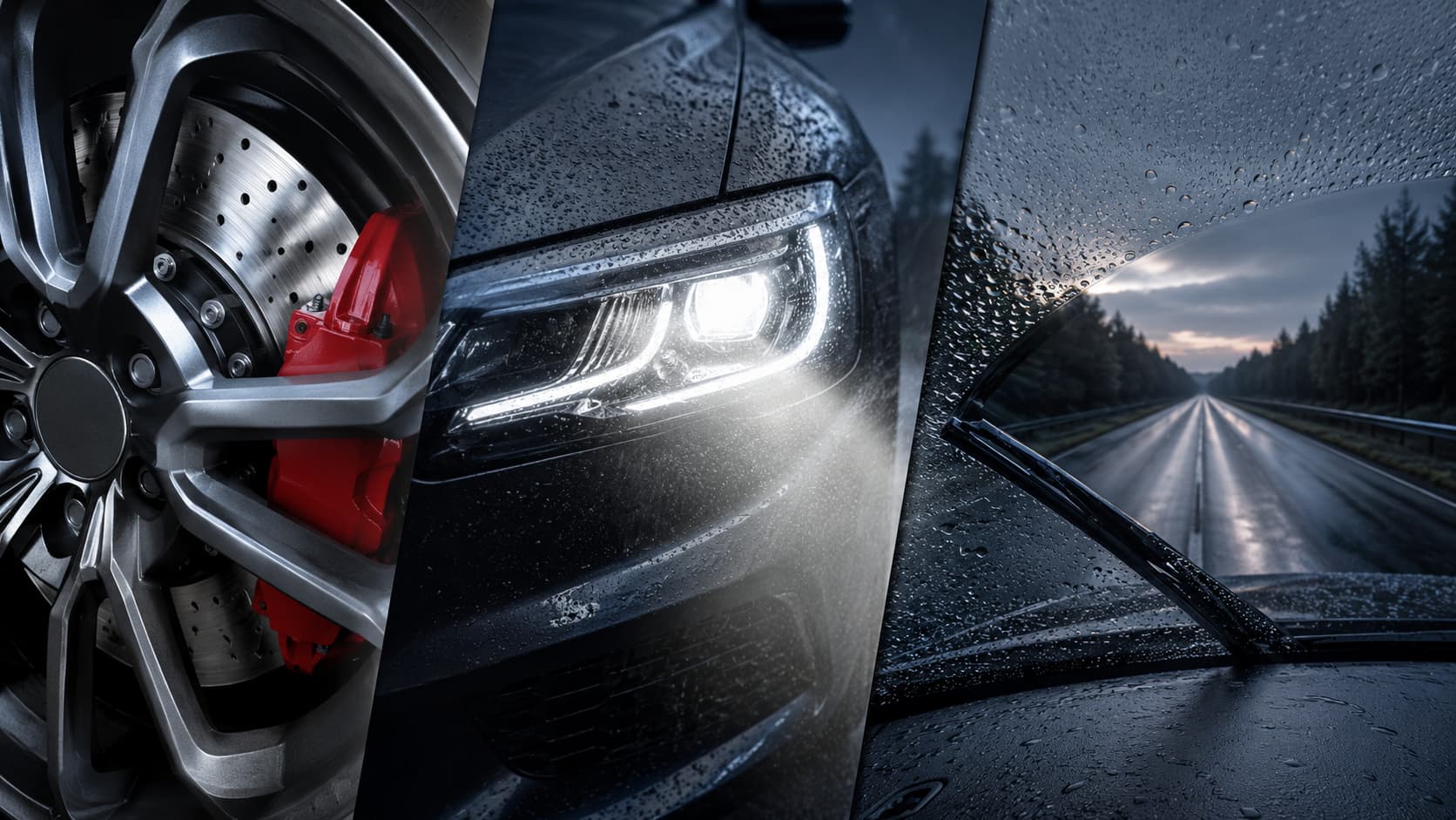 Peças de substituição automóvel para segurança rodoviária, travões, luzes e visibilidade